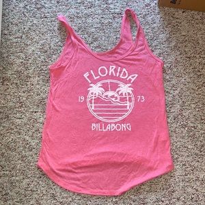 Billabong Pink Tank Top Size Small